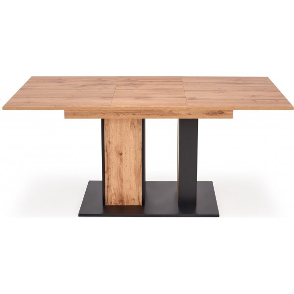 Table  manger Weber 125-170 cm - Chne Wotan/noir