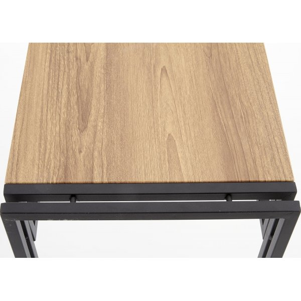 Console Dorine 90 x 35 cm - Chêne/noir Console Dorine 90 x 35 cm - Chêne/noir