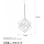 Tilly plafondlamp 13254 - Zwart/antiek