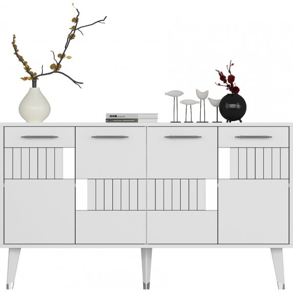 Buffet Moda - Blanc/argent Buffet Moda - Blanc/argent