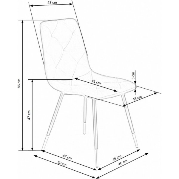 Chaise de salle à manger Cadeira 438 - Gris Chaise de salle à manger Cadeira 438 - Gris