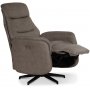 Comfort Saga (el) reclinerftlj med inbyggt fotstd - Grbeige ecolder