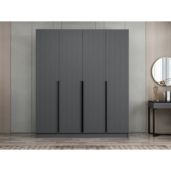 Armoire Cikani 180x52x210 cm - Anthracite Armoire Cikani 180x52x210 cm - Anthracite