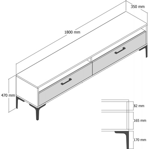 Banc multimédia Istanbul Noyer/marbre blanc Banc multimédia Istanbul Noyer/marbre blanc