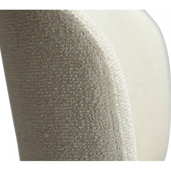 Chaise de salle  manger Glory - Boucl blanc/laiton antique