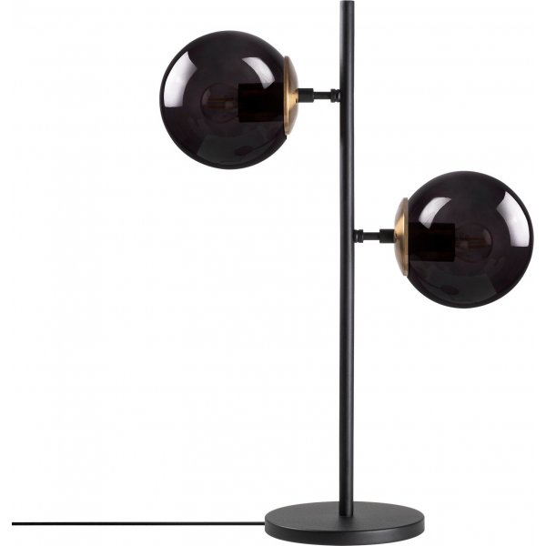 Fasett bordslampa opal - Svart