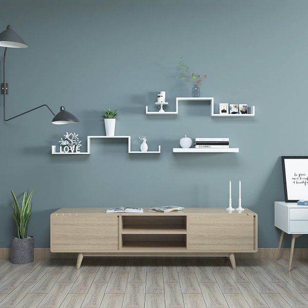 Yasmine wandplank - Wit Yasmine wandplank - Wit