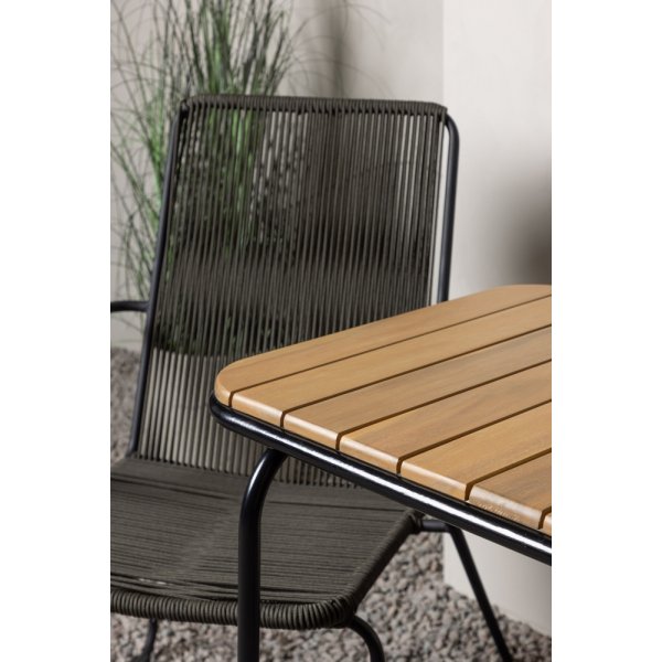 Holmbeck utematgrupp med 2 st Bois stolar - Svart/Natur Holmbeck utematgrupp med 2 st Bois stolar - Svart/Natur