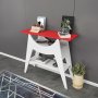 Ese avlastnigsbord 100 x 35 cm - Vit/rd
