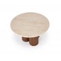 Soffbord mocca med Travertintopp 80 cm