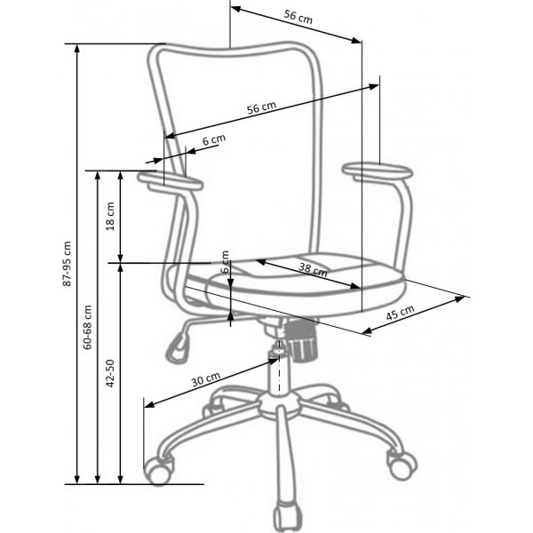 Marissa skrivbordsstol - Grå/limegrön Marissa skrivbordsstol - Grå/limegrön
