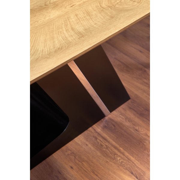 Becca matbord 160-220 cm - Ek/svart