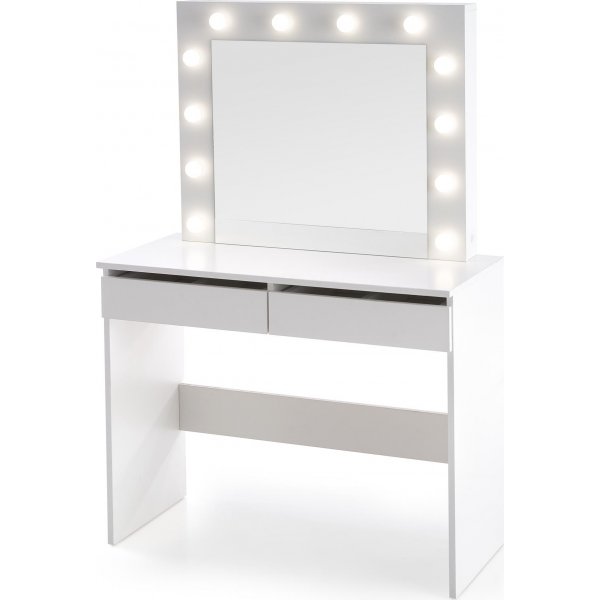 Coiffeuse blanche Facada avec éclairage 94 x 43 cm Coiffeuse blanche Facada avec éclairage 94 x 43 cm