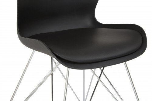 Shello matstol - Svart/krom Shello matstol - Svart/krom