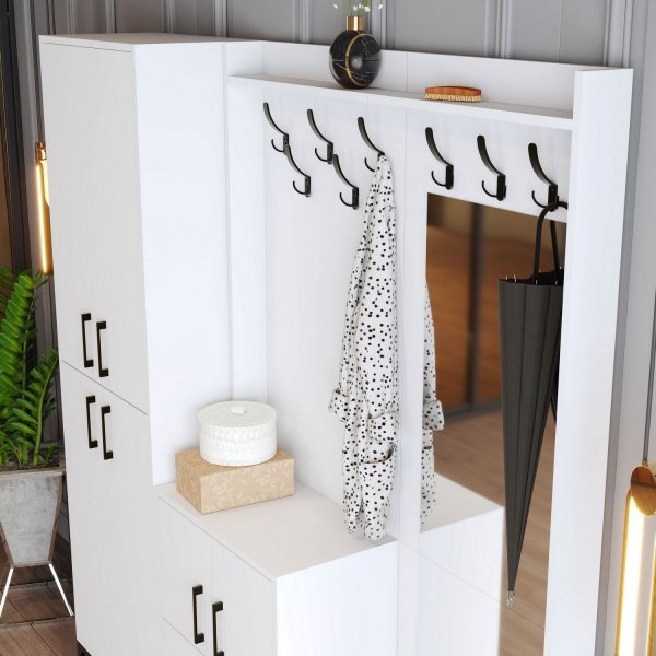 Meuble hall berlinois abc - Blanc