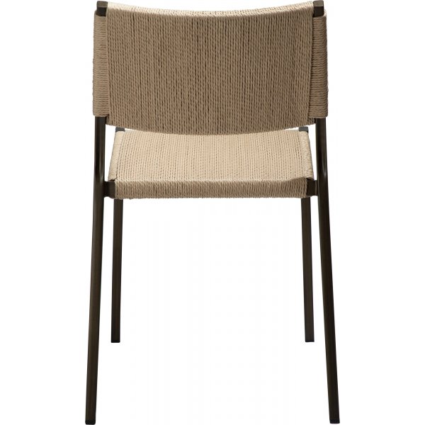 Chaise de salle à manger Loop - Beige/laiton antique Chaise de salle à manger Loop - Beige/laiton antique