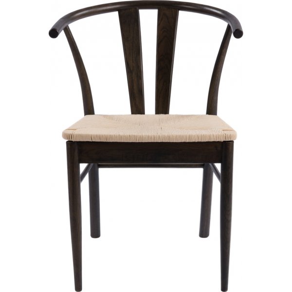 Chaise de salle à manger Chiba en chêne fumé - chaise en chêne huilé marron Chaise de salle à manger Chiba en chêne fumé - chaise en chêne huilé marron