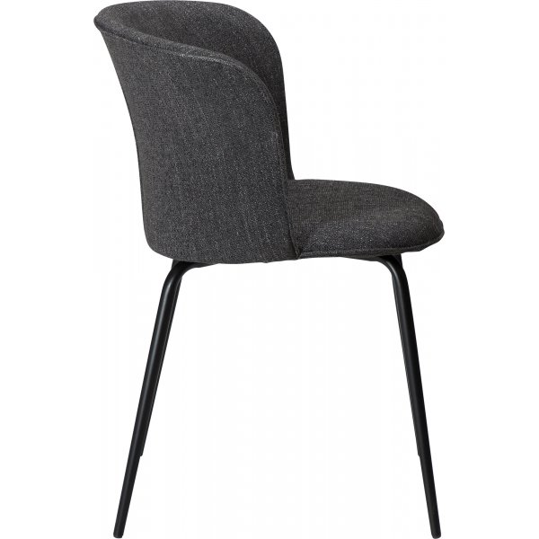 Chaise de salle  manger Eden - Boucl noir/noir