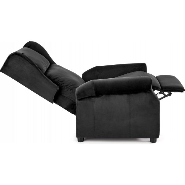 Fauteuil inclinable en tissu noir