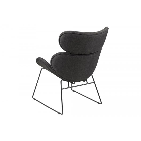 Fåtölj Casar grått tyg med svart underrede + Fläckborttagare för möbler Fåtölj Casar grått tyg med svart underrede + Fläckborttagare för möbler