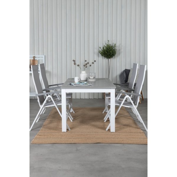 Albany utematgrupp med 4 st Albany stolar - Vit/Gr�