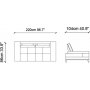 Sonya 3-sits soffa - Cream
