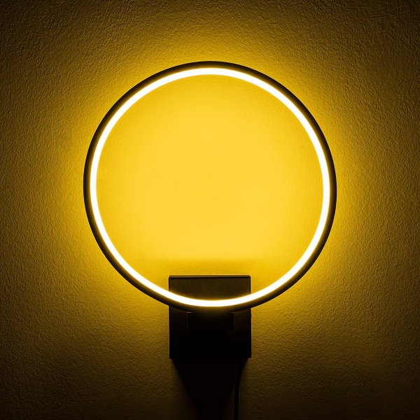 Haldur wandlamp ring - Zwart