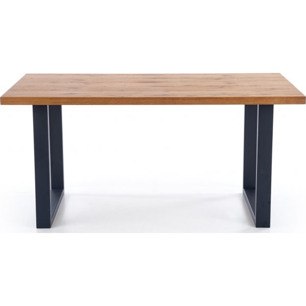 Table à manger extensible Sauber 90x160-250 cm - Chêne/noir Table à manger extensible Sauber 90x160-250 cm - Chêne/noir