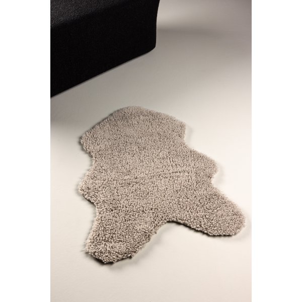 Plaid Katy 60x90 cm - Simili mouton gris clair Plaid Katy 60x90 cm - Simili mouton gris clair