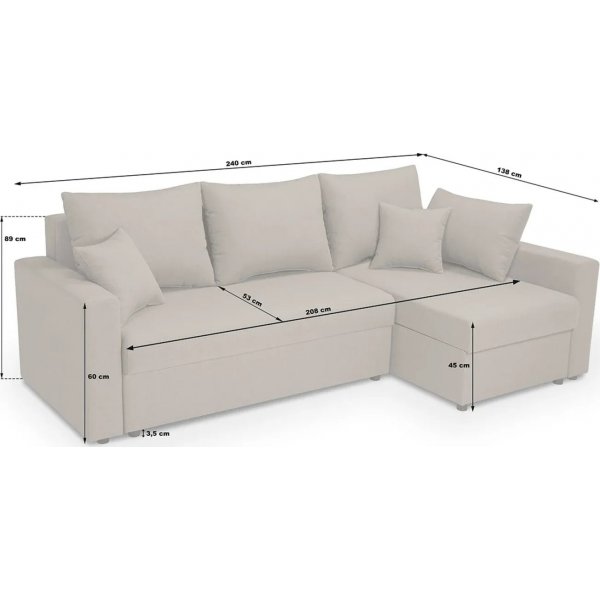 Zemek slaapbank - Beige Zemek slaapbank - Beige