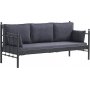Lalas 3-sits utesoffa - Svart/antracit