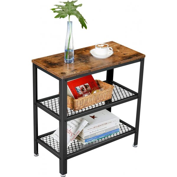 Lasse sidobord 60 x 30 cm - Brun/svart