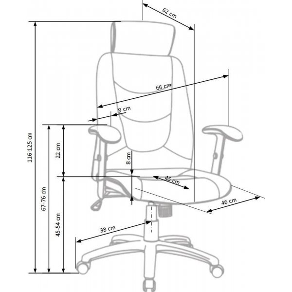 Chaise de bureau de Butru - Noir
