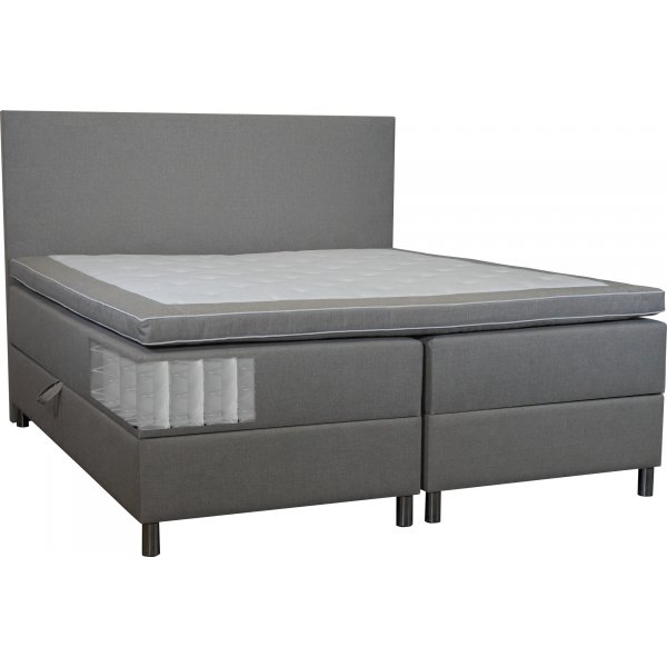 Accent boxbed s�ng med f�rvaring - 160 x 200 cm - Beige