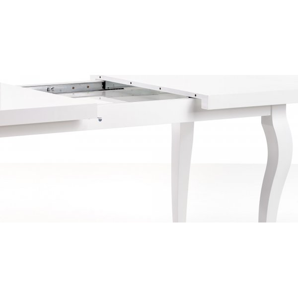 Ammie matbord 140-180 cm - Vit Hgglans