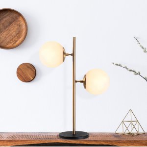 Fasett bordslampa opal - Vintage