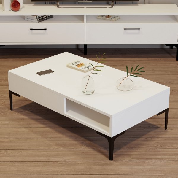 Table basse Istanbul 105 x 60 cm - Blanc
