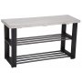 Soho skohylla 100 cm i industristil - Vit