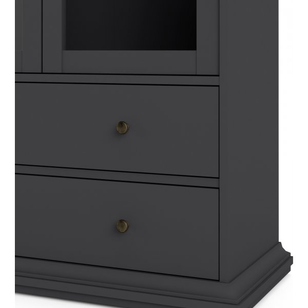 Paris vitrinskåp - Grå Paris vitrinskåp - Grå