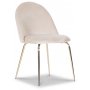 Plaza matgrupp, marmorbord med 4 st Plaza sammetsstolar - Beige/Gr/Mssing
