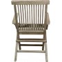 Salt utematgrupp runt 150 cm bord med 6 st matstolar med armstd - Gr teak