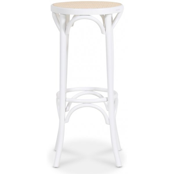 barpall No 73 vit med rottingsits 80 cm