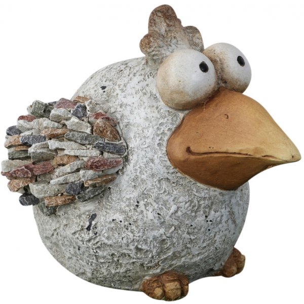 Trdgrdskonst sittande fgel - H23 cm