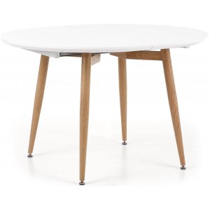 Table  manger Paloma 120-200 cm - Blanc/chne san remo