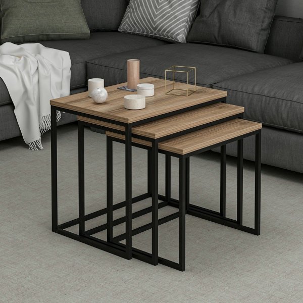 Evia satsbord 45/50/55 x 36/38/40 cm - Valnöt Evia satsbord 45/50/55 x 36/38/40 cm - Valnöt