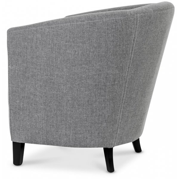 Fauteuil club Tubo / Gris (Tissu) / Pieds noirs + Détachant pour meubles Fauteuil club Tubo / Gris (Tissu) / Pieds noirs + Détachant pour meubles