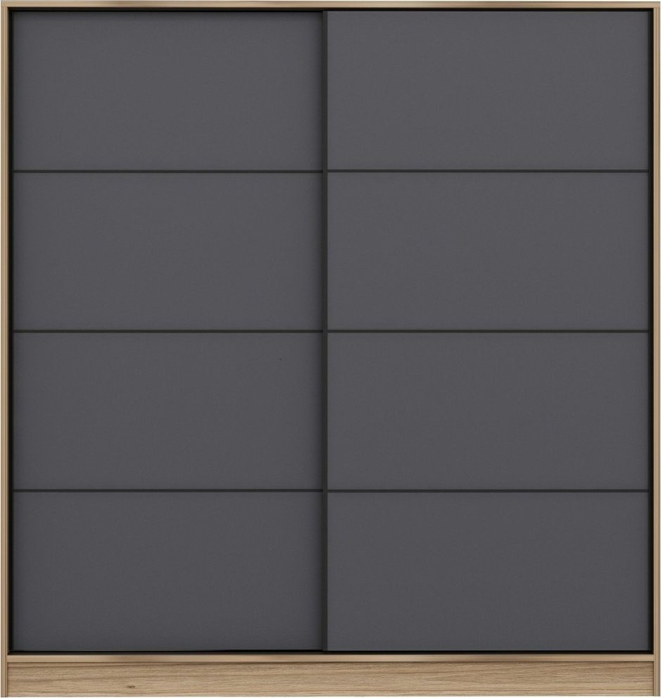Kapusta garderob 180 x 52 x 210 cm - Brun/antracit - Garderober