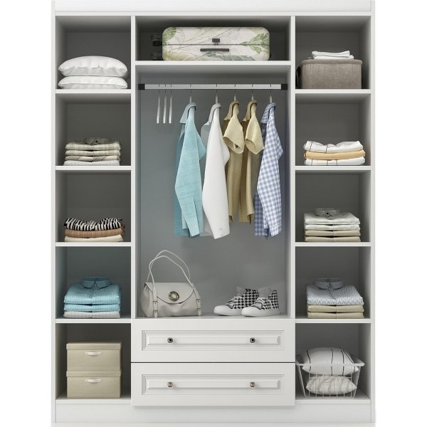 Armoire Inci 140 x 50 x 210 cm - Blanc Armoire Inci 140 x 50 x 210 cm - Blanc