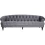 Oxford deluxe chesterfield 3-sits soffa i gr sammet