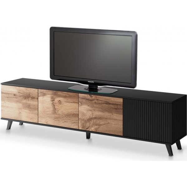 Banc Fate Media 200 cm - Chêne Wotan/noir Banc Fate Media 200 cm - Chêne Wotan/noir